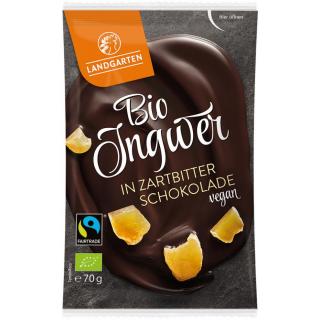 Ingwer in Zartbitter-Schokolad